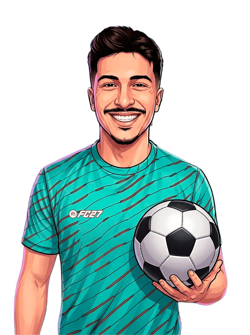 Ilustração minha com uma bola de futebol